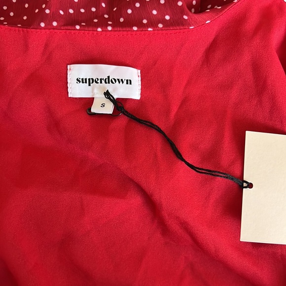 superdown Mercy Polka Dot Dress in Red - Picture 9 of 9